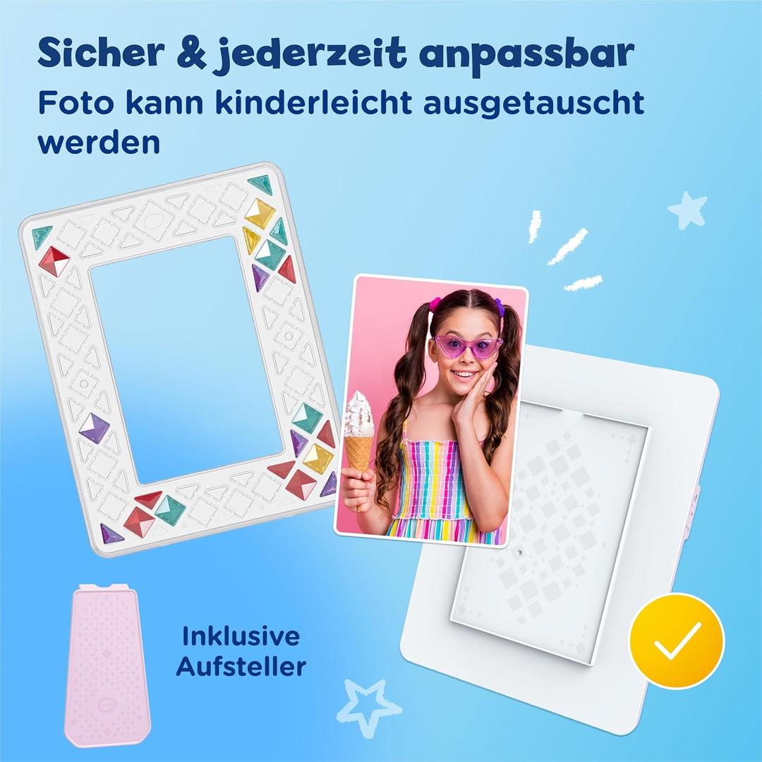 Vtech Mosaic Magic Lights Bilderrahmen – Personalisierbarer Fotorahmen mit wiederverwendbaren Mosaik