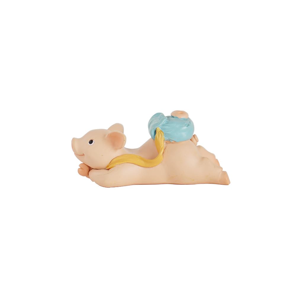 Miniatur Feengarten Schwein Figur Telefonständer- von ganzem Herzen Hörendes Schwein, Hörendes Schwe