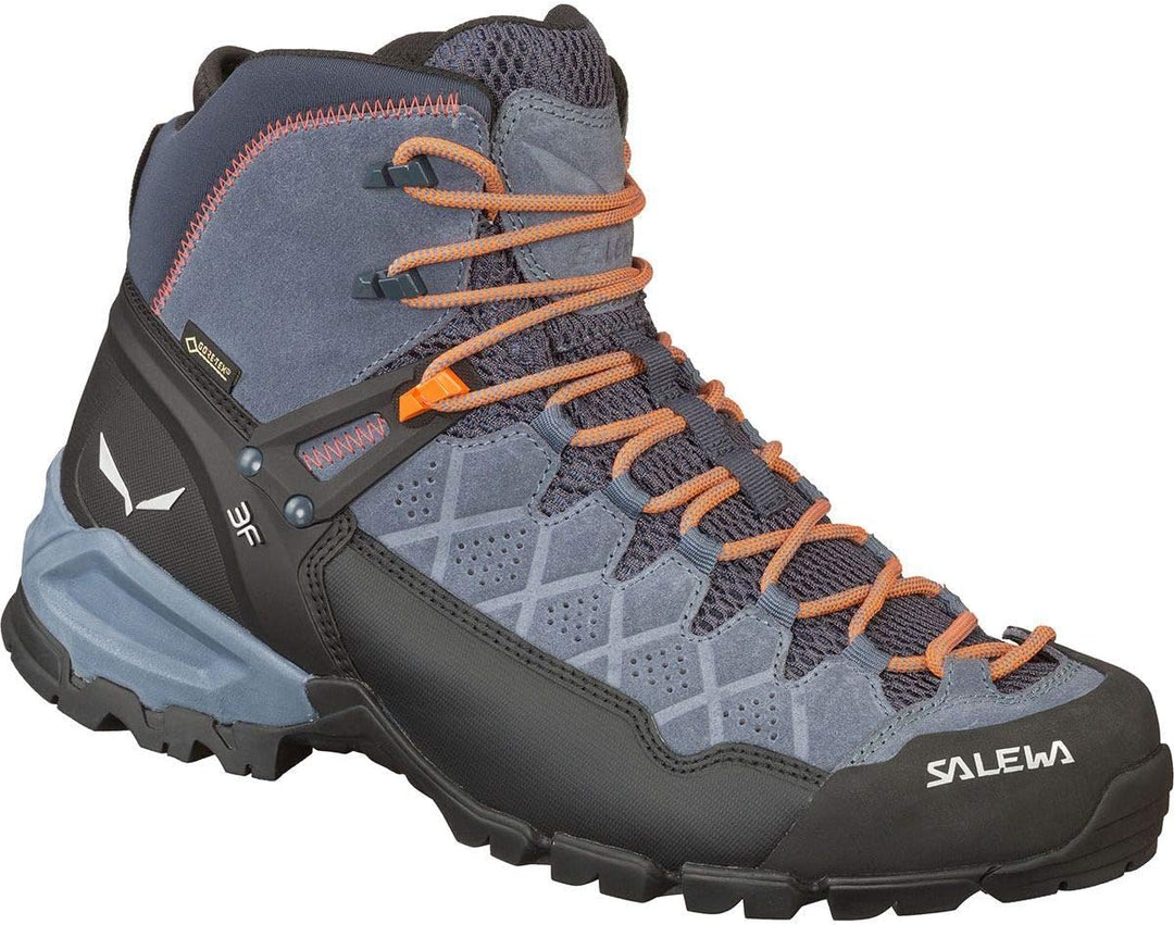 Salewa Herren Ms Alp Trainer Mid GTX Trekking-& Wanderstiefel 39 EU Ombre Blue Fluo Orange, 39 EU Om