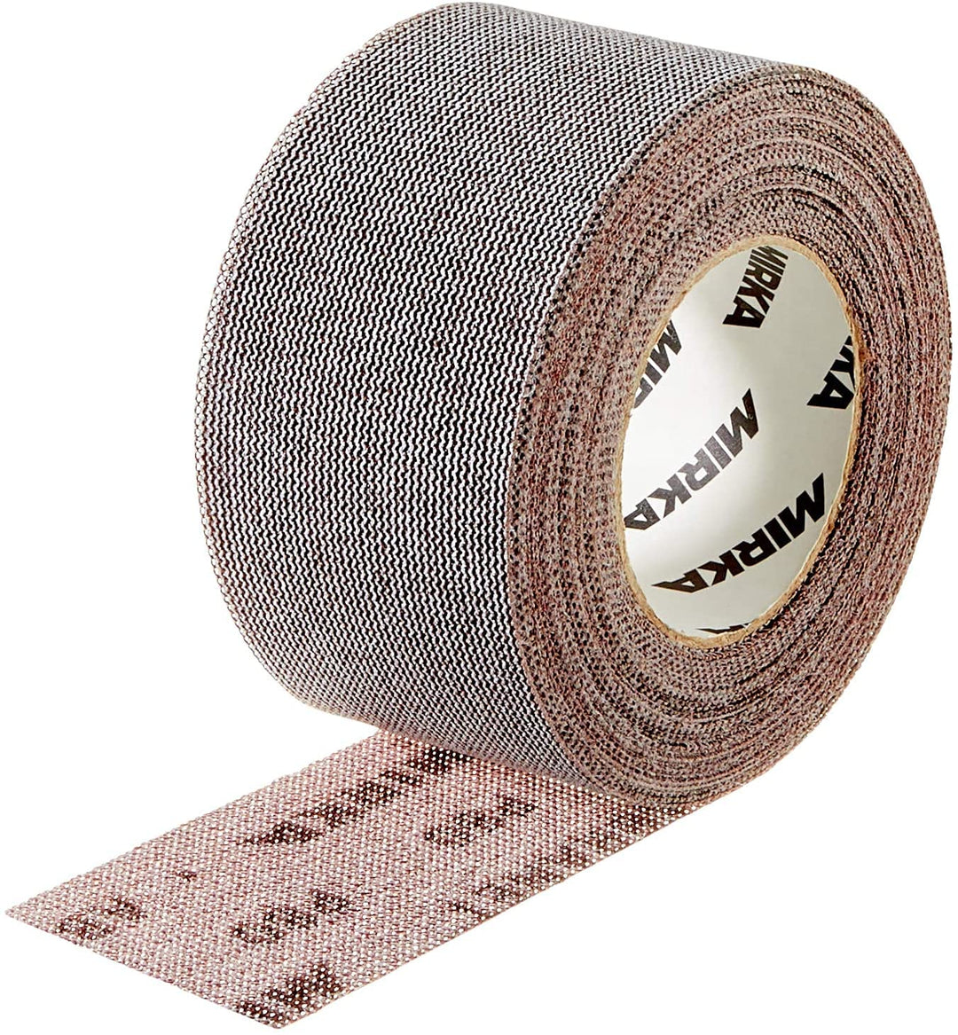 Mirka Abranet Netz-Schleifrolle 75 mm x 10 m Klett / Korn P180 / 1 Rolle / zum Schleifen von Holz, S