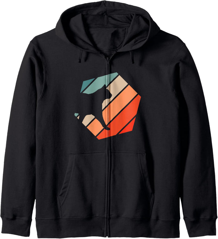 Katze Retro Style Vintage Kapuzenjacke