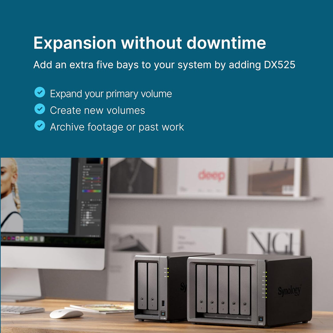 Synology DS725+ NAS-Kit mit 2 Einschüben, Ryzen CPU, 4 GB Speicher, 2,5 GbE-NIC Standardbenutzer, in