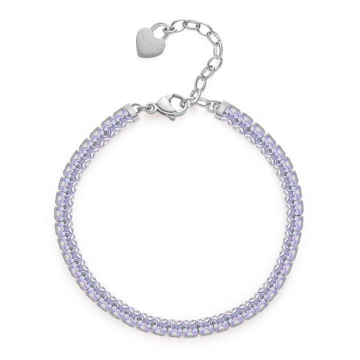 Brosway Tennis-Armband für Damen Wünschen Treue BEI063, Hypoallergener Stahl, Kristall