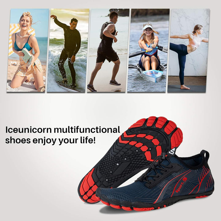 IceUnicorn Barfuss Schuhe Damen Walkingschuhe Barfussschuhe Herren Anfänger Bequeme Atmungsaktiv Ges