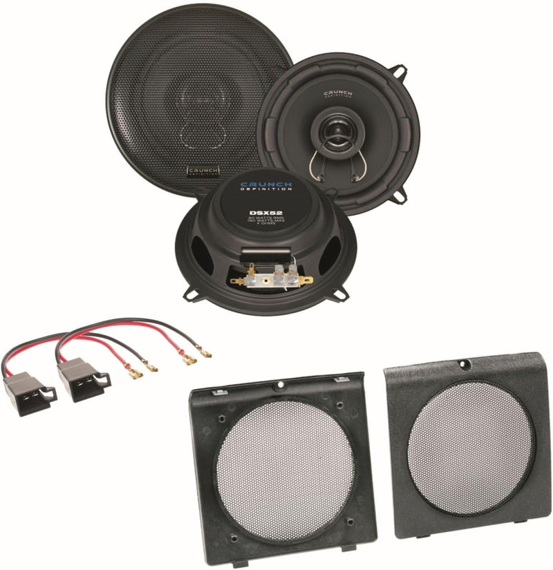 ACR-Bad Hersfeld Crunch DSX52 2-Wege Koaxial Lautsprecher Boxen System Einbauset für Golf 2 vordere