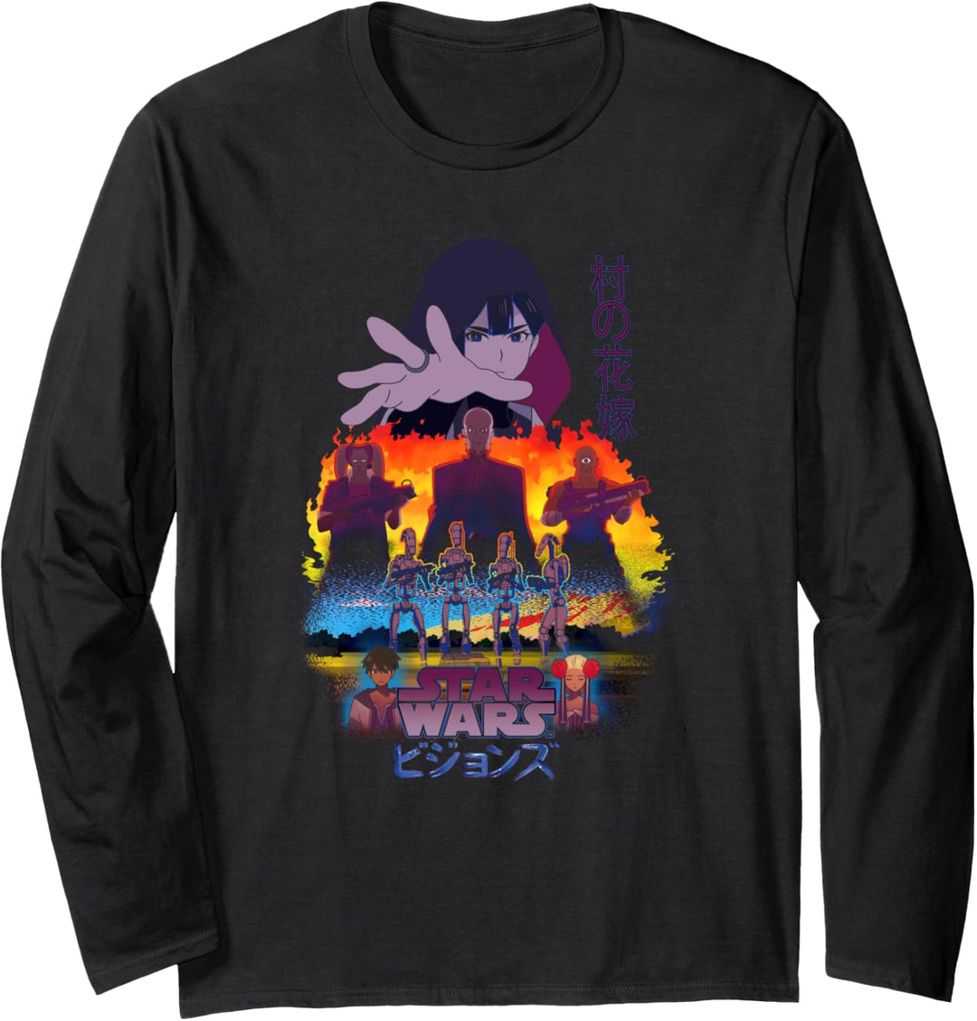 Star Wars Visions Village Bride Reach Poster Langarmshirt