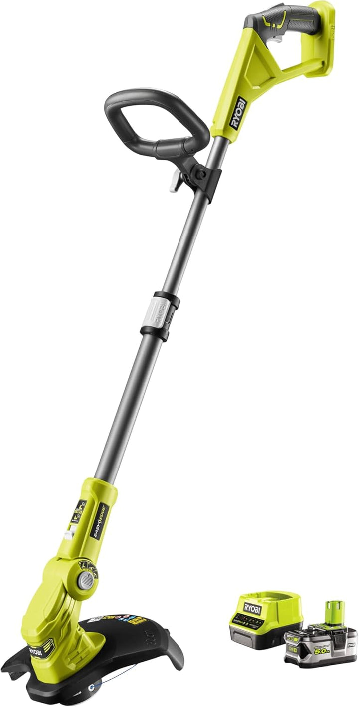 RYOBI 18 V ONE+ Kantenschneider, 5,0 Ah Akku, Schnellladegerät RLT183250F
