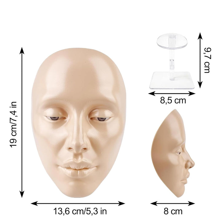 Schminkpuppe, Schminkkopf Für Mädchen, Silikon Make-Up-Übungs Gesicht, Wiederverwendbares Make Up Üb