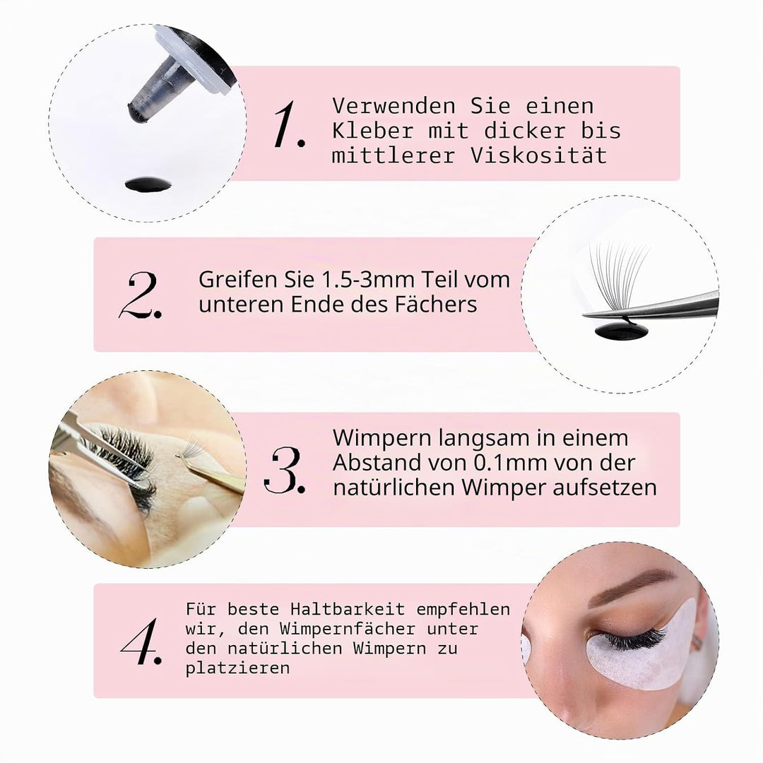 Russische Vorgefertigte 12D 0.07 D Curl 9-16mm Mixed 1000pcs Wimpern Extensions Promade Russische Fä