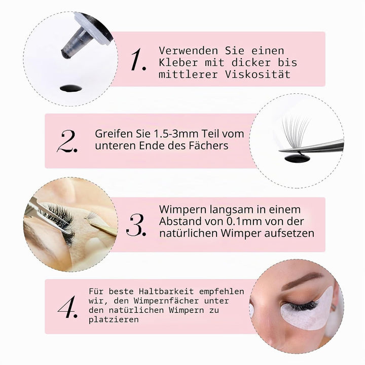 Russische Vorgefertigte 12D 0.07 D Curl 9-16mm Mixed 1000pcs Wimpern Extensions Promade Russische Fä