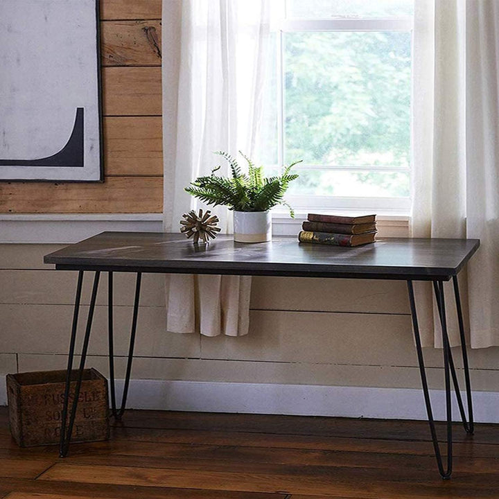 Einfeben 4er Tischbeine Haarnadel Hairpin Legs mit 3 Streben, 61 cm Stahl Tischgestell, inkl. Bodens