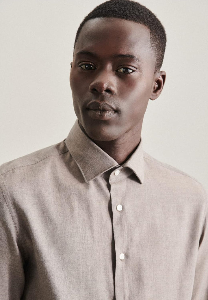 Seidensticker Herren Business Hemd - Shaped Fit - Bügelfrei - Kent-Kragen - Langarm - 100% Baumwolle