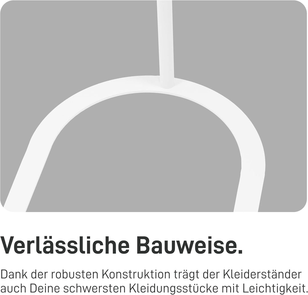 Natural Goods Berlin OVAL Kleiderstange, freistehend, aus stabilem Metall, für Schlafzimmer, Wohnzim