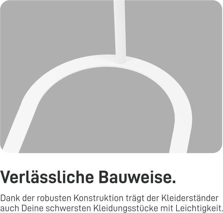 Natural Goods Berlin OVAL Kleiderstange, freistehend, aus stabilem Metall, für Schlafzimmer, Wohnzim