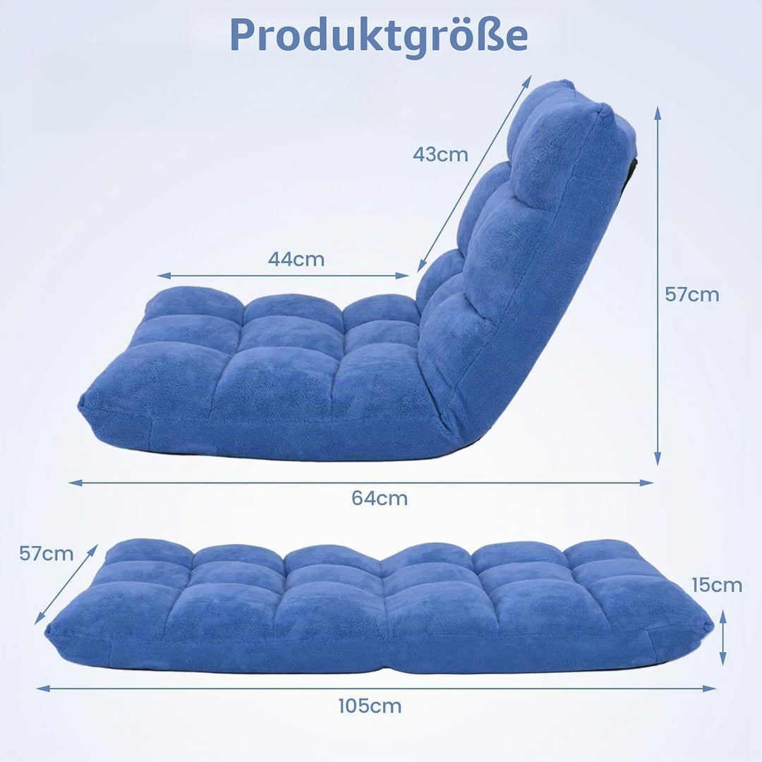 LIFEZEAL Bodenstuhl gepolstert, Bodensessel Bodensofa mit Verstellbarer Rückenlehne, Meditationsstuh