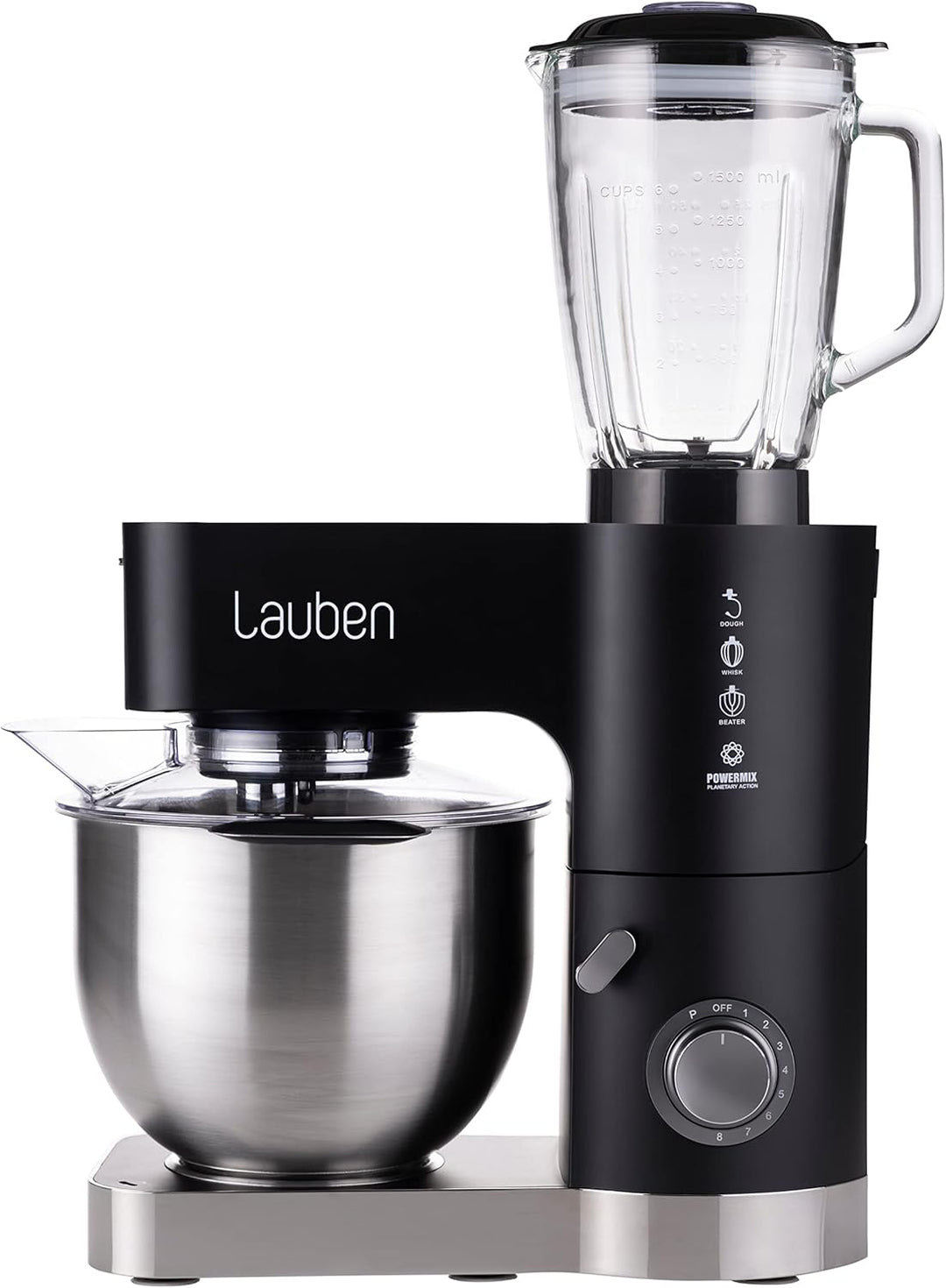 Küchenmaschine Lauben Kitchen Machine 1200BC mit Kupfermotor und Ganzmetall-Getriebe, 1200W, Mixer a
