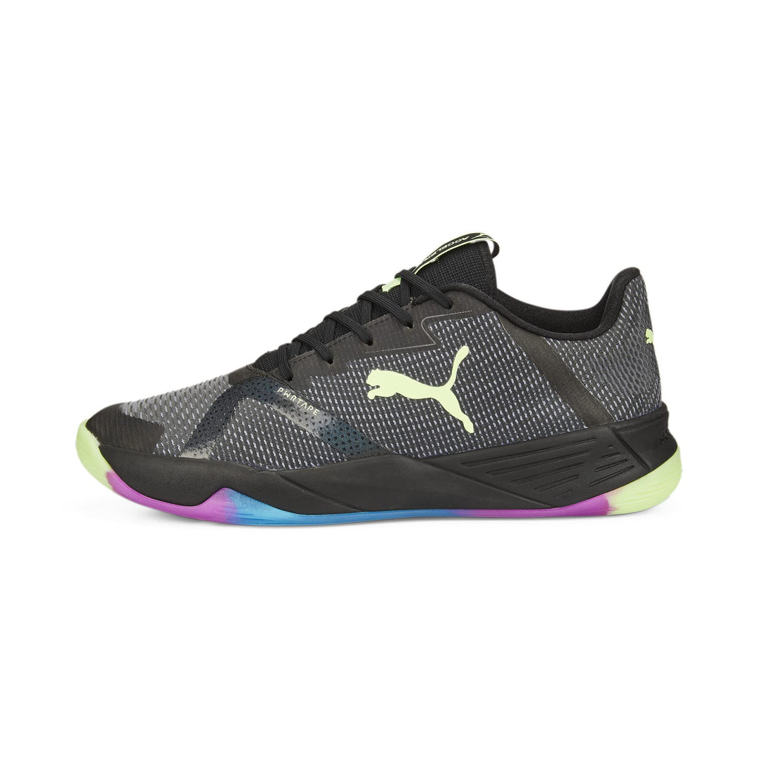 PUMA Unisex Accelerate Turbo Nitro Ii Hallenturnschuh, Puma Black Fizzy Light Ocean Dive Festival Fu