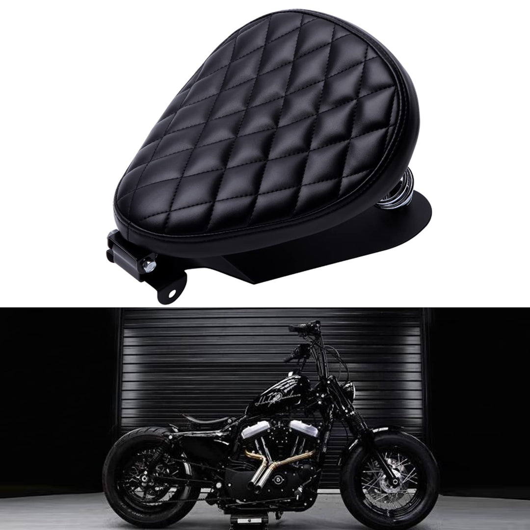 DREAMIZER Motorrad Bobber Sitz, Motorrad Solo Sitz Mit Federhalterung Grundplatte Für Sportster Acht