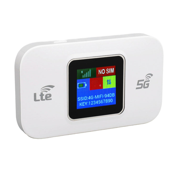 lyrlody Tragbarer 4G Router, Mobiler WLAN Hotspot 300Mbps 4G LTE WiFi Modem mit SIM-Kartensteckplatz