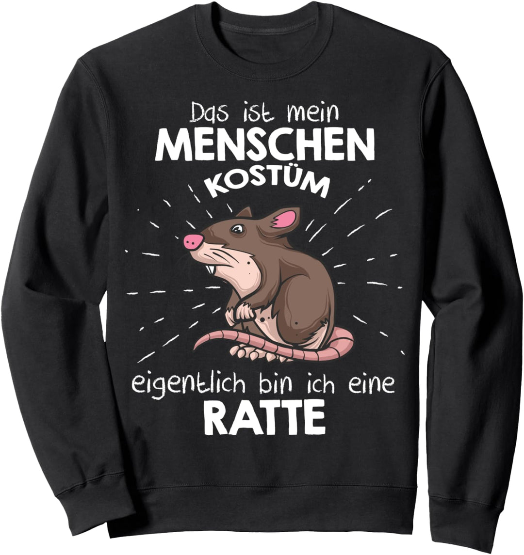 Mein Menschen Kostüm Bin ich eine Ratte, Halloween Outfit Sweatshirt