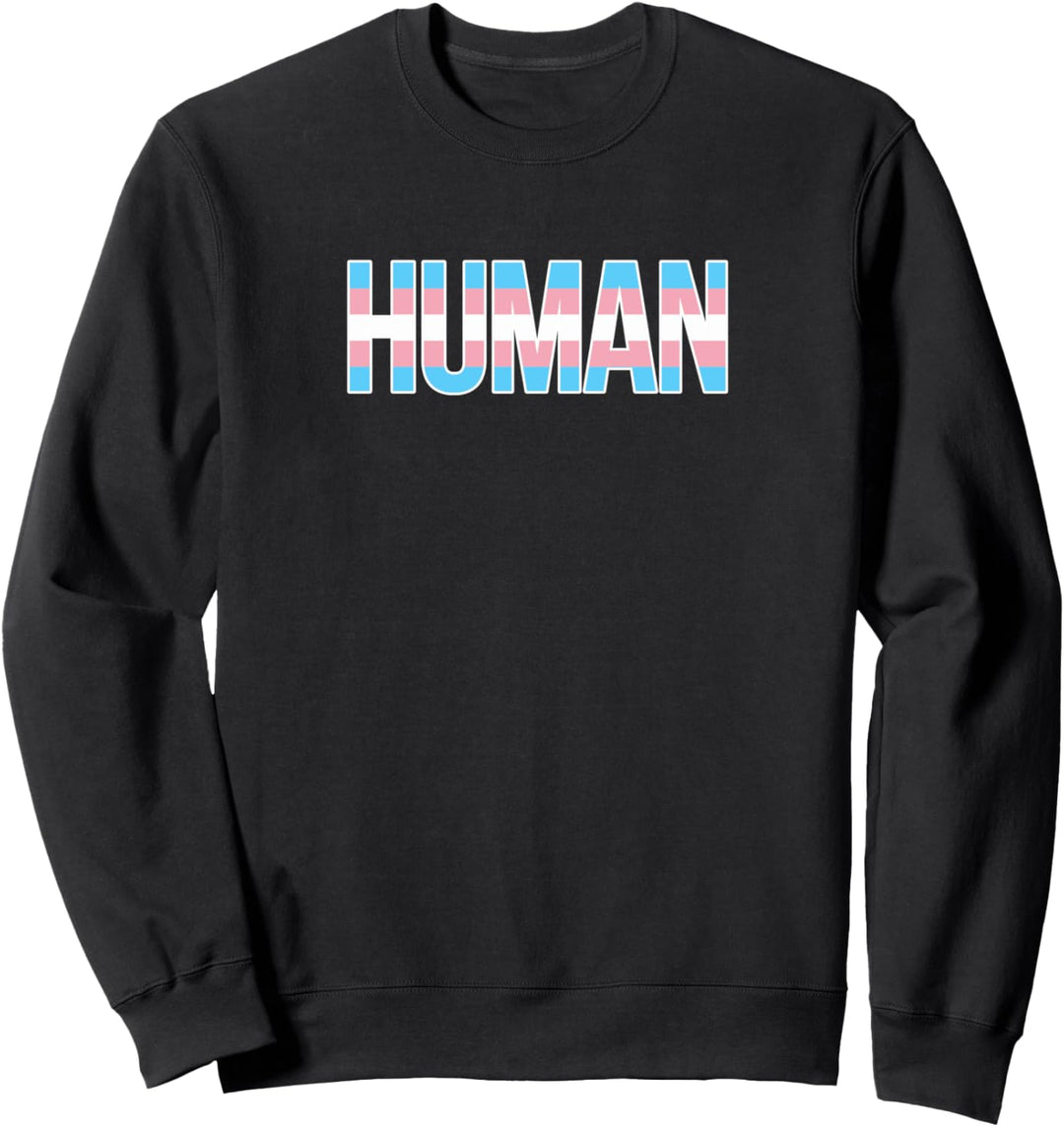 Transgender Human Cute Trendy Trans Pride Flag Color Style Sweatshirt