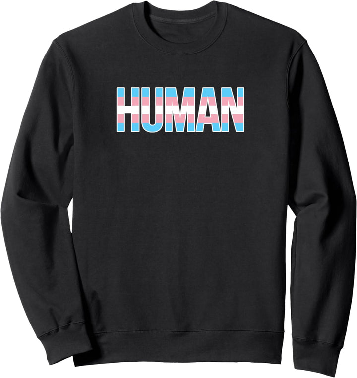 Transgender Human Cute Trendy Trans Pride Flag Color Style Sweatshirt