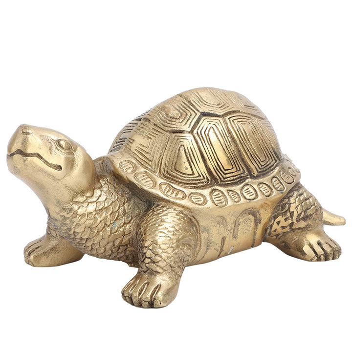 Ginyia Feng Shui Schildkröte, Reine Messinghandgemachte Langlebigkeits-reiche glückliche Schildkröte