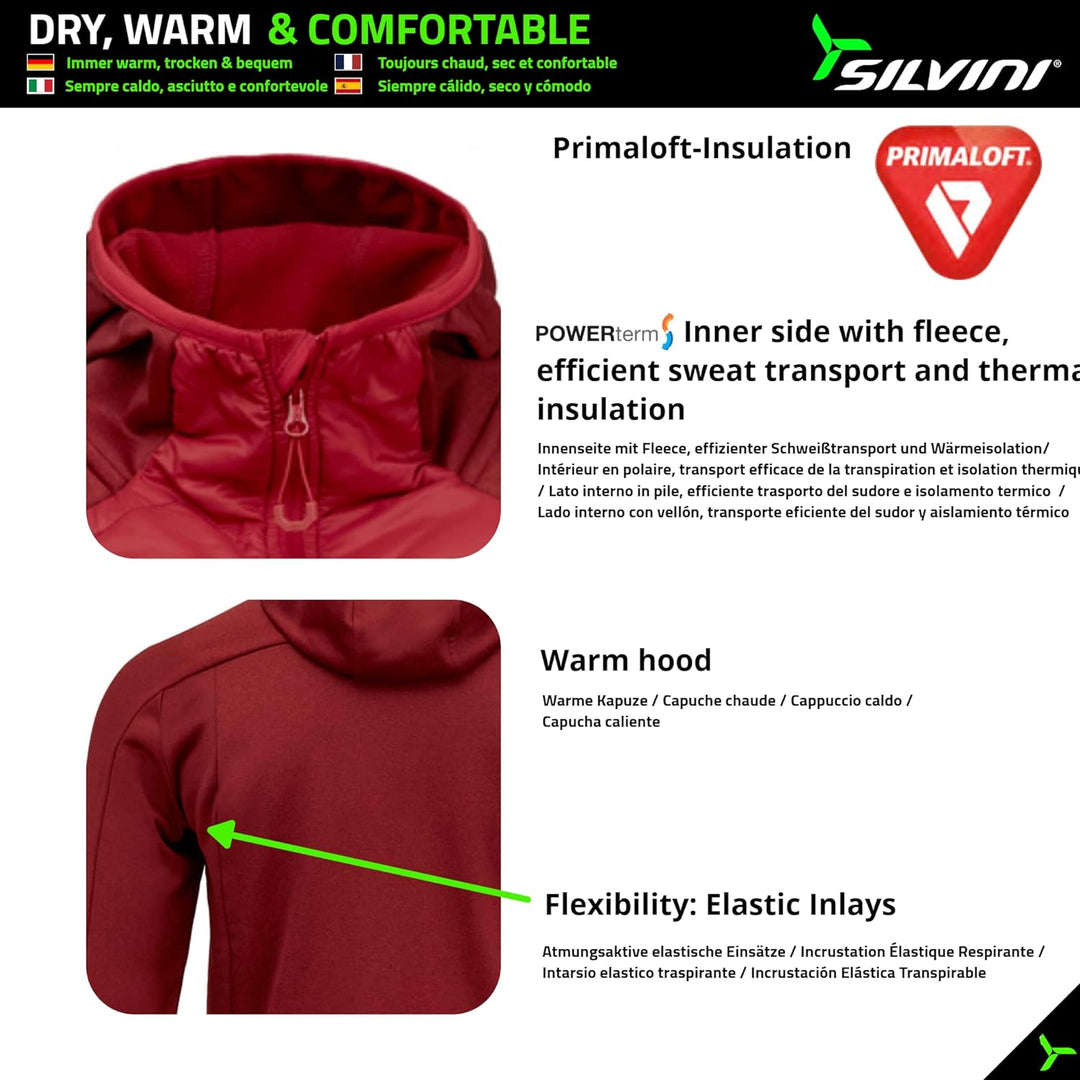 SILVINI Dirilo Sweatshirt mit durchgehendem Reissverschluss Herren Sweatjacke Herren Pullover mit Re