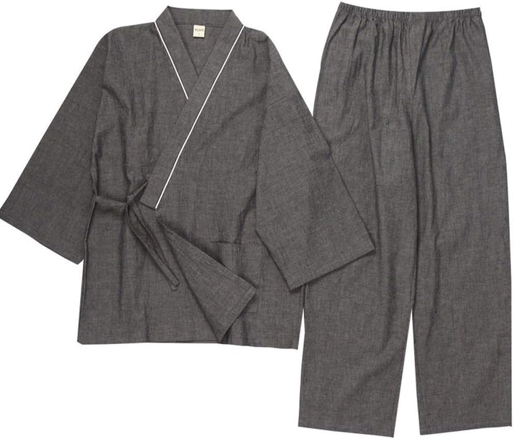 Kimono-Pyjama für Herren, japanischer Stil, Meditationsset M Grau 897, M Grau 897