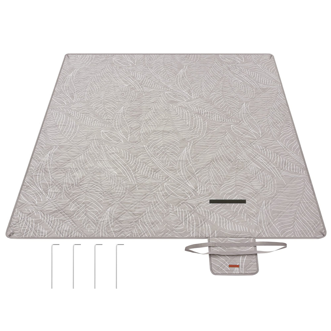 SONGMICS Picknickdecke, 200 x 200 cm, mit 4 Erdankern, gross, Campingdecke, für Park, Garten, Strand