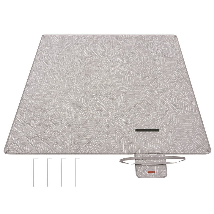 SONGMICS Picknickdecke, 200 x 200 cm, mit 4 Erdankern, gross, Campingdecke, für Park, Garten, Strand