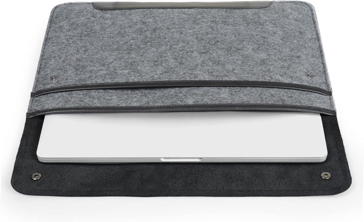 MegaGear MacBook-Tasche aus echtem Leder und Fleece, Laptop-Hülle für MacBook Pro und MacBook Air Hü