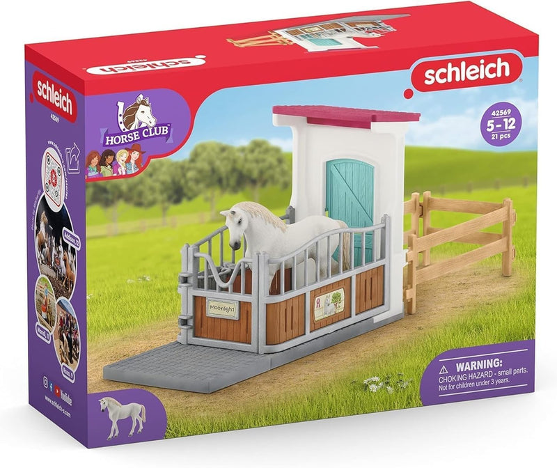 schleich 42569 Pferdebox zum modularen Reiterhof, für Kinder ab 5-12 Jahren, HORSE CLUB - Spielset