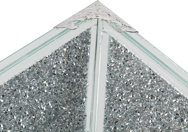London Boutique Extra grosse Obstschale aus Kristall, Mittelstück, Aufbewahrung, glitzernd, Diamant-