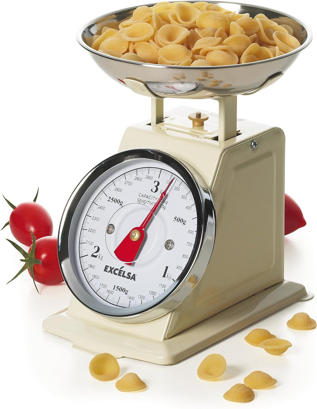 Excèlsa Vintage Creme Küchenwaage, 3 kg/10g, Creme