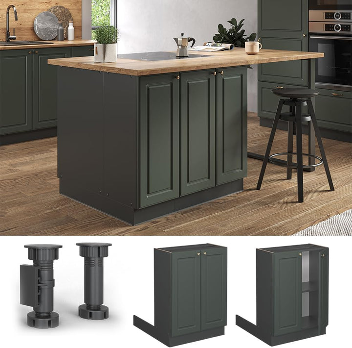 Vicco Kücheninsel Fame-Line, Grün-Gold Landhaus/Anthrazit, 60 cm ohne Arbeitsplatte Grün-gold Landha