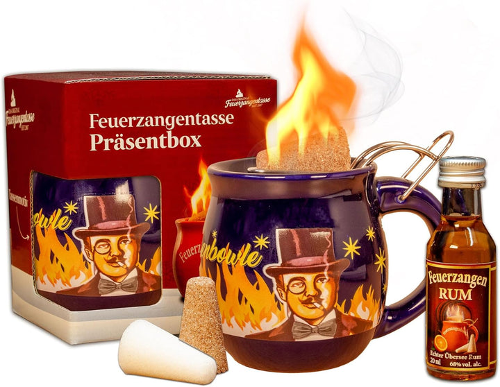 Feuerzangentasse 1er-Set, mit Rum, Blau/Rühmann - für Feuerzangenbowle Blau / Rühmann, Blau / Rühman