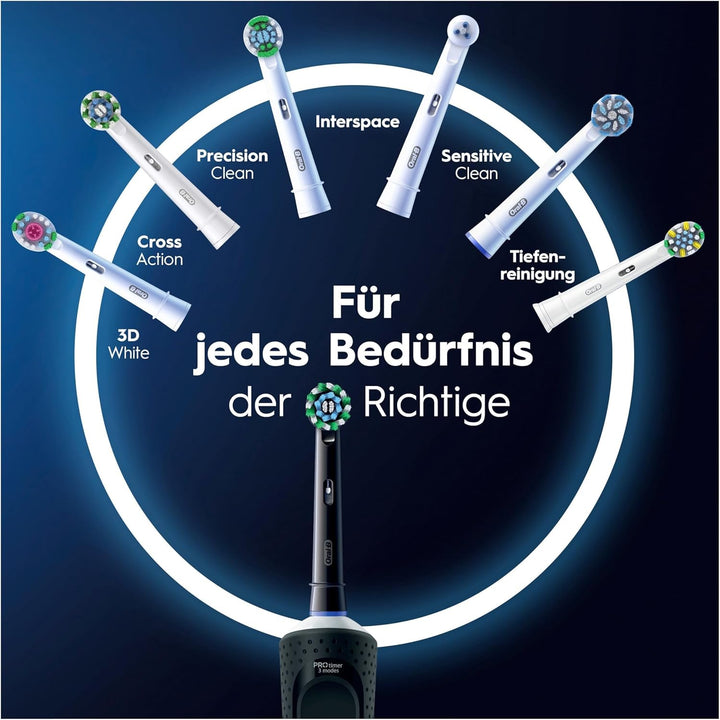 Oral-B Vitality Pro Elektrische Zahnbürste/Electric Toothbrush, Doppelpack mit 2 Aufsteckbürsten, 3