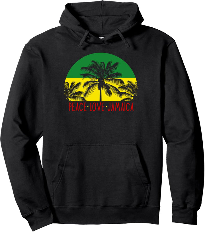 Love Peace Jamaica Karibik Urlaub Reggae Jamaika Pullover Hoodie