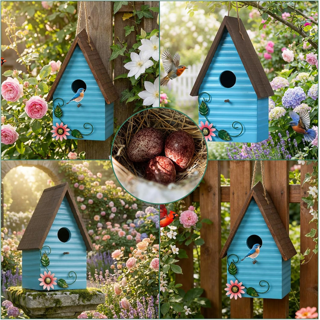 Vogelhaus, Nistkasten für Vögel zum Aufhängen für Garten, Balkon,Terrasse - Dekoratives Vogelhäusche