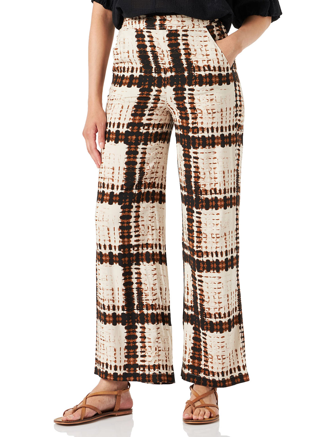 Part Two Damen PannaePW PA Pants 36 Braun Blurred Square, 36 Braun Blurred Square