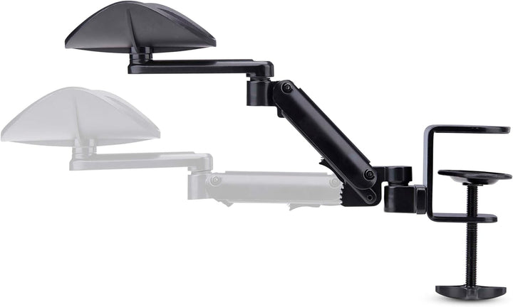 StarTech.com Verstellbare Schreibtisch Armlehne, Ergonomische Armstütze, 360-Grad-Drehbar, Klemmbefe
