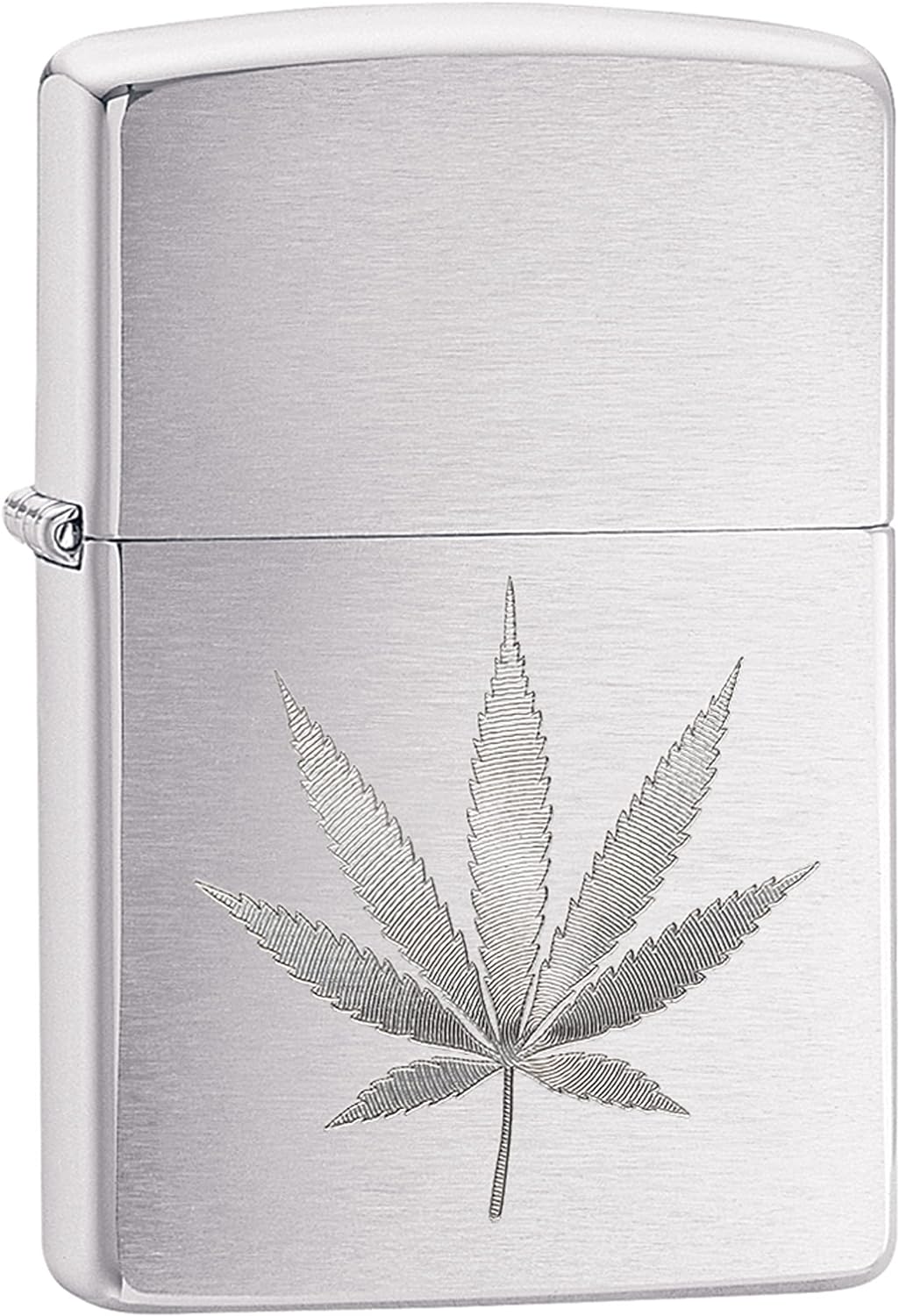 Zippo – Leaf Design Engraved, Chrome Brushed – Benzin Sturm-Feuerzeug, nachfüllbar, in hochwertiger