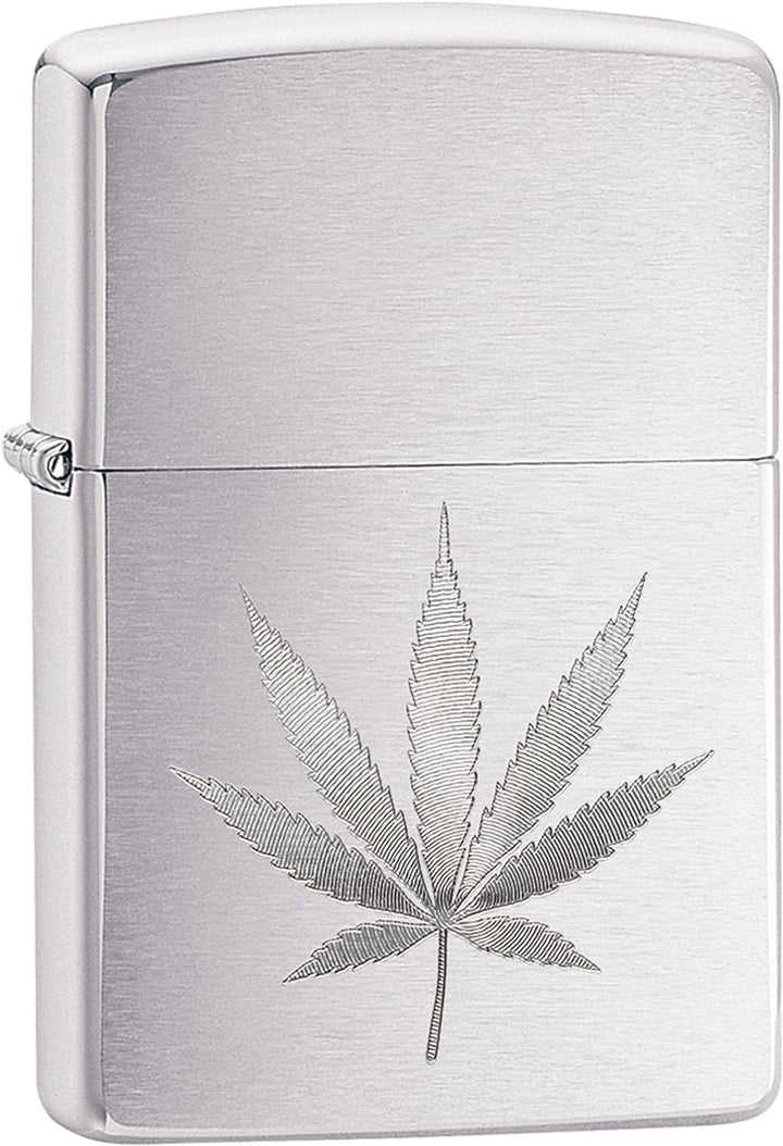 Zippo – Leaf Design Engraved, Chrome Brushed – Benzin Sturm-Feuerzeug, nachfüllbar, in hochwertiger