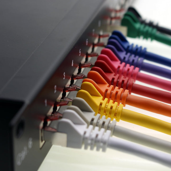 1 aTTack CAT6 PIMF SSTP Netzwerk Patch-Kabel mit 2 x RJ45 Stecker doppelt geschirmt - blau - 10 Stüc