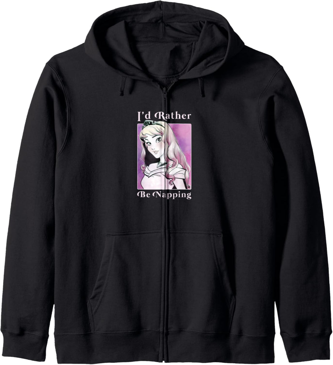 Disney Sleeping Beauty Aurora I'd Rather Be Napping Portrait Kapuzenjacke