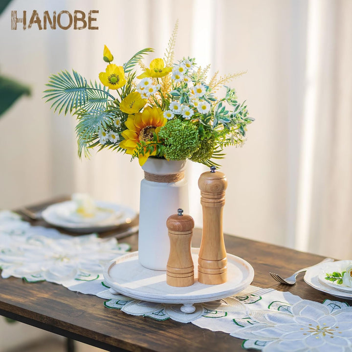 Hanobe Deko Tablett Rund Holz: Weiss Gewaschen Dekoteller mit Füssen | Vintage shabby chic deko, hol