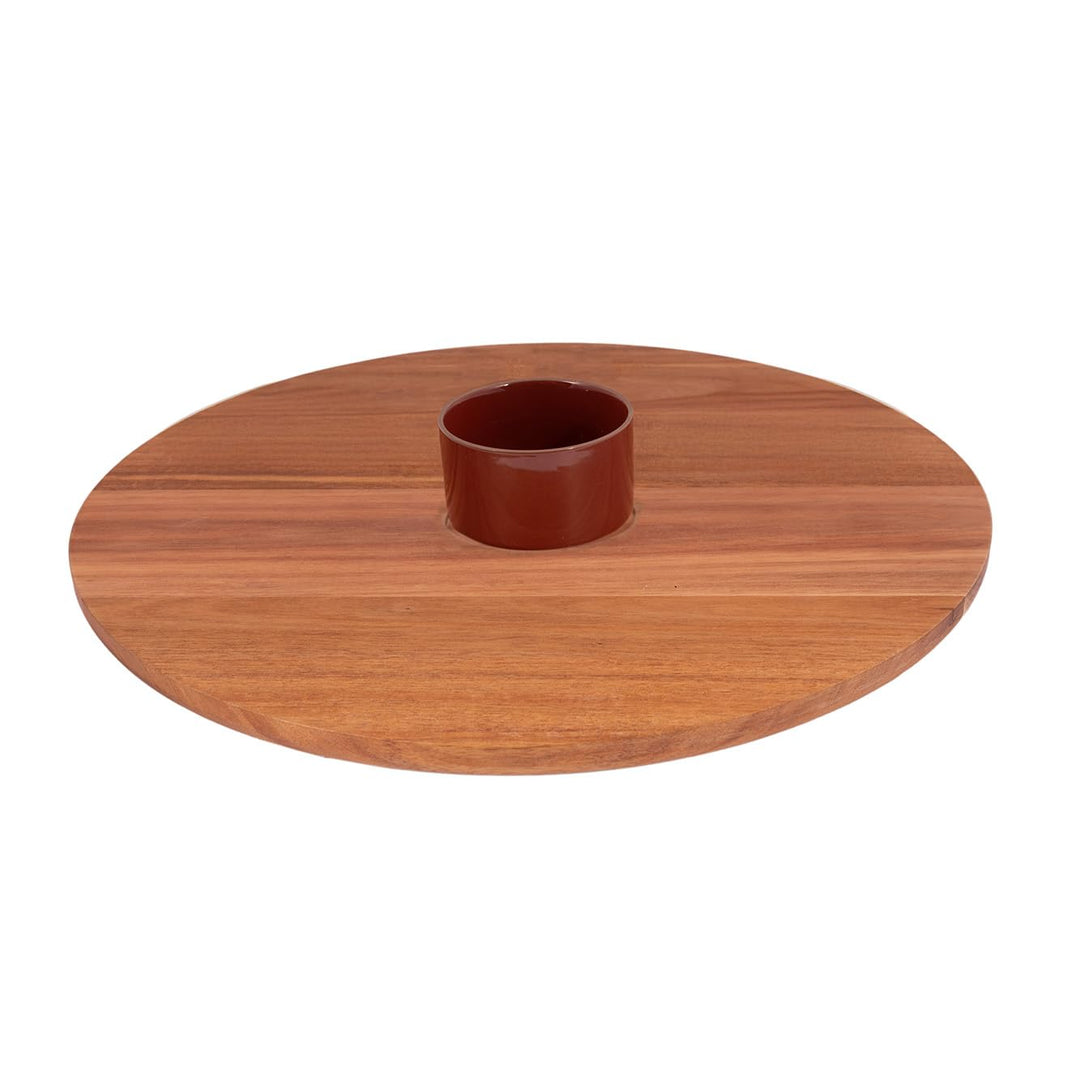 Point-Virgule Sharing Set mit magnetischem Tapabrett/lazy Susan Bowl ø40cm Bordeau 40cm, Bordeau 40c