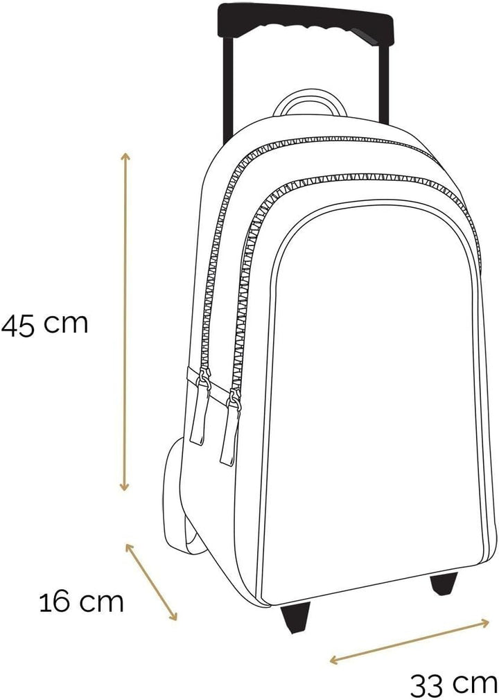 BAGTROTTER Rucksack mit Rollen Offshore Grau Blumen