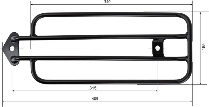 Gepäckträger schwarz kompatibel mit HD Harley Davidson Slim FLSL (2018-) mit Solositz